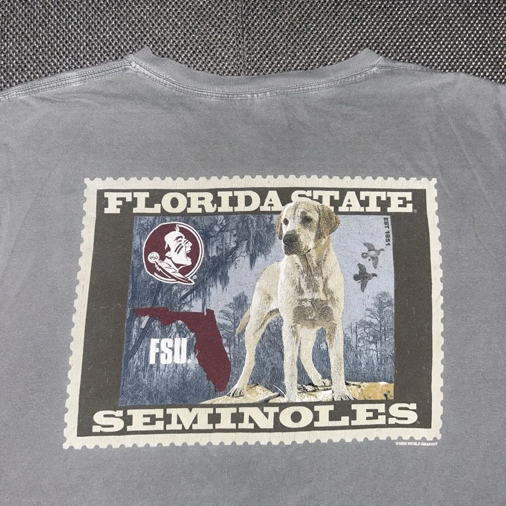 NCAA Florida State Seminoles Gray Dog Graphic Tee - Picture 1 of 6